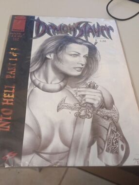 Demon Stalker Graphic Comic Cover – Black, White & Red